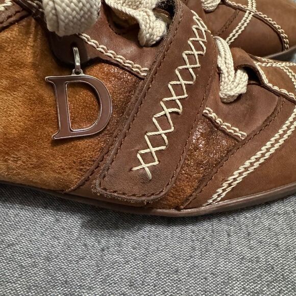 Christian Dior Vintage Brown Suede Sneakers size 38 - Picture 5 of 9